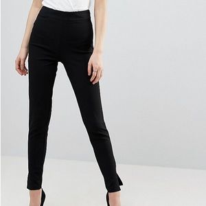 Missguided black stretchy twill cigarette pants